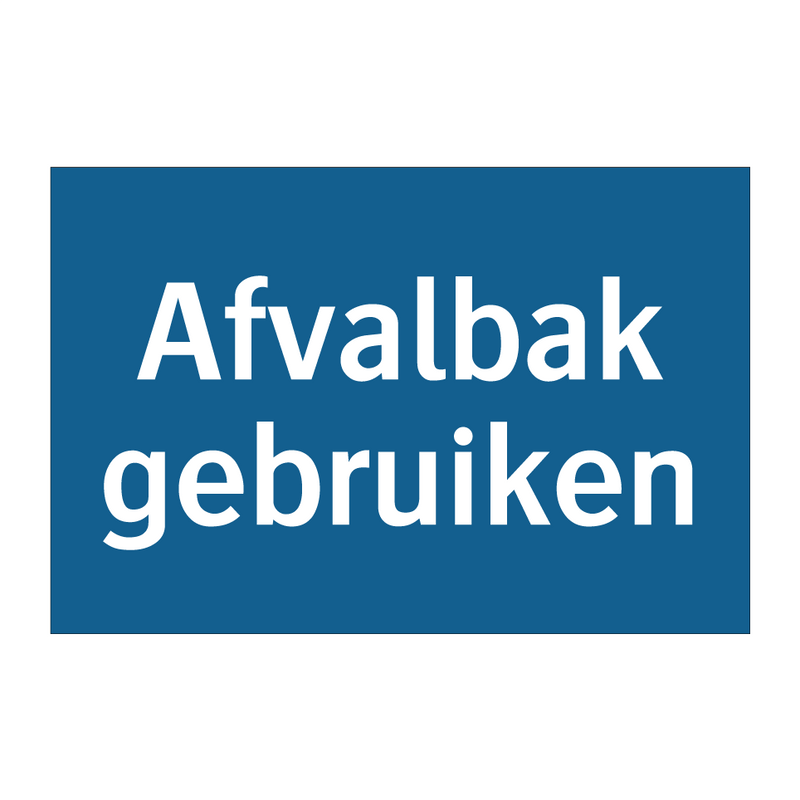 Afvalbak gebruiken & Afvalbak gebruiken & Afvalbak gebruiken & Afvalbak gebruiken