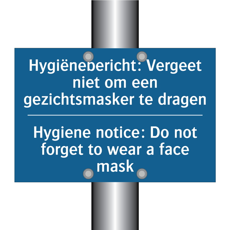 Hygiënebericht: Vergeet niet om /.../ - Hygiene notice: Do not forget /.../