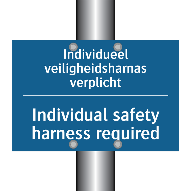 Individueel veiligheidsharnas /.../ - Individual safety harness required /.../