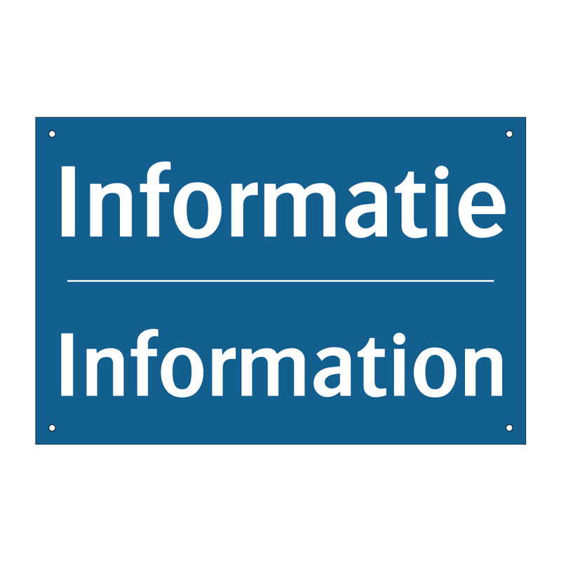 Informatie - Information & Informatie - Information & Informatie - Information