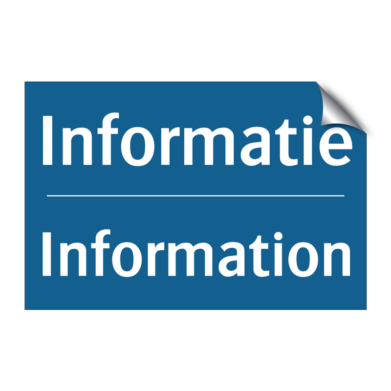 Informatie - Information & Informatie - Information & Informatie - Information