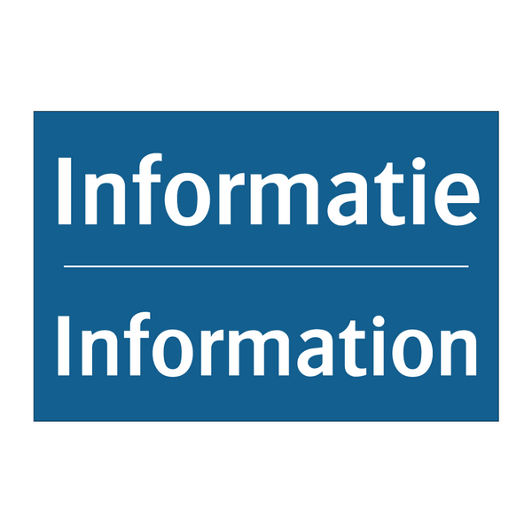 Informatie - Information & Informatie - Information & Informatie - Information