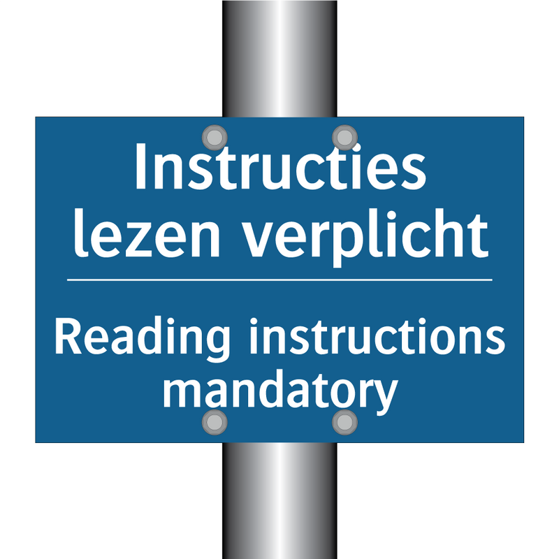 Instructies lezen verplicht - Reading instructions mandatory