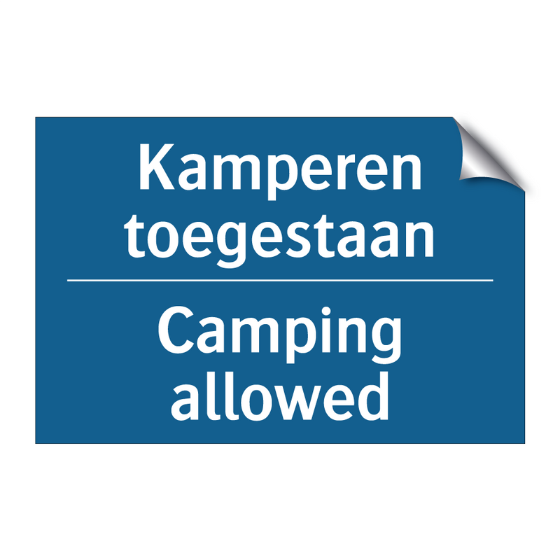 Kamperen toegestaan - Camping allowed & Kamperen toegestaan - Camping allowed