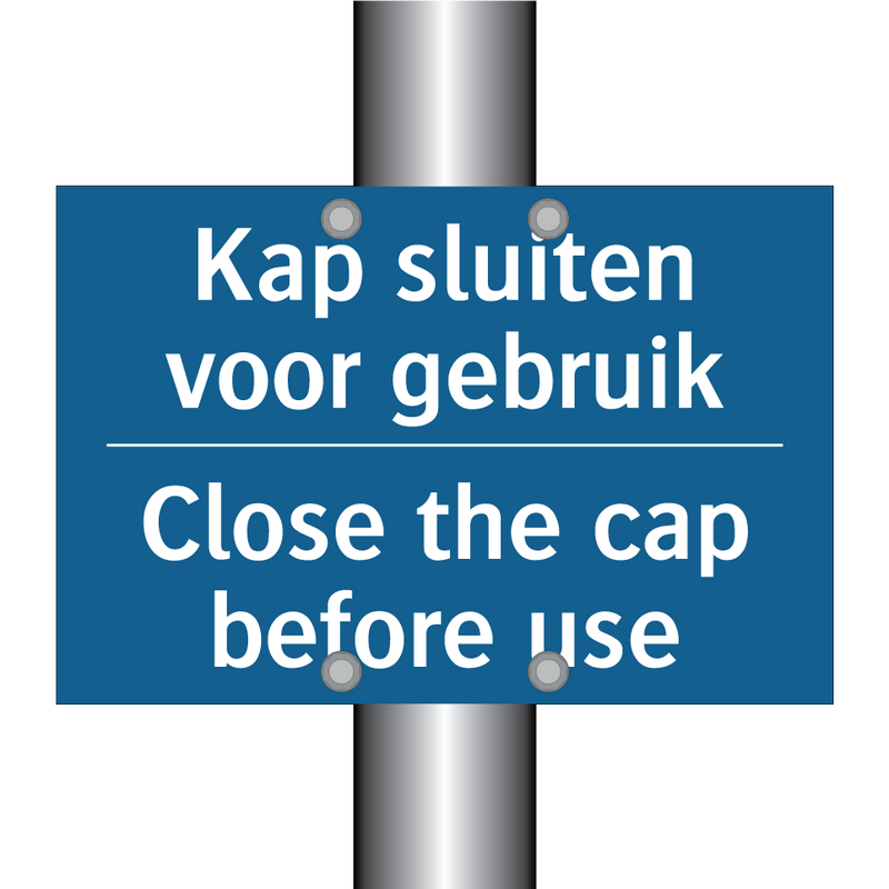 Kap sluiten voor gebruik - Close the cap before use