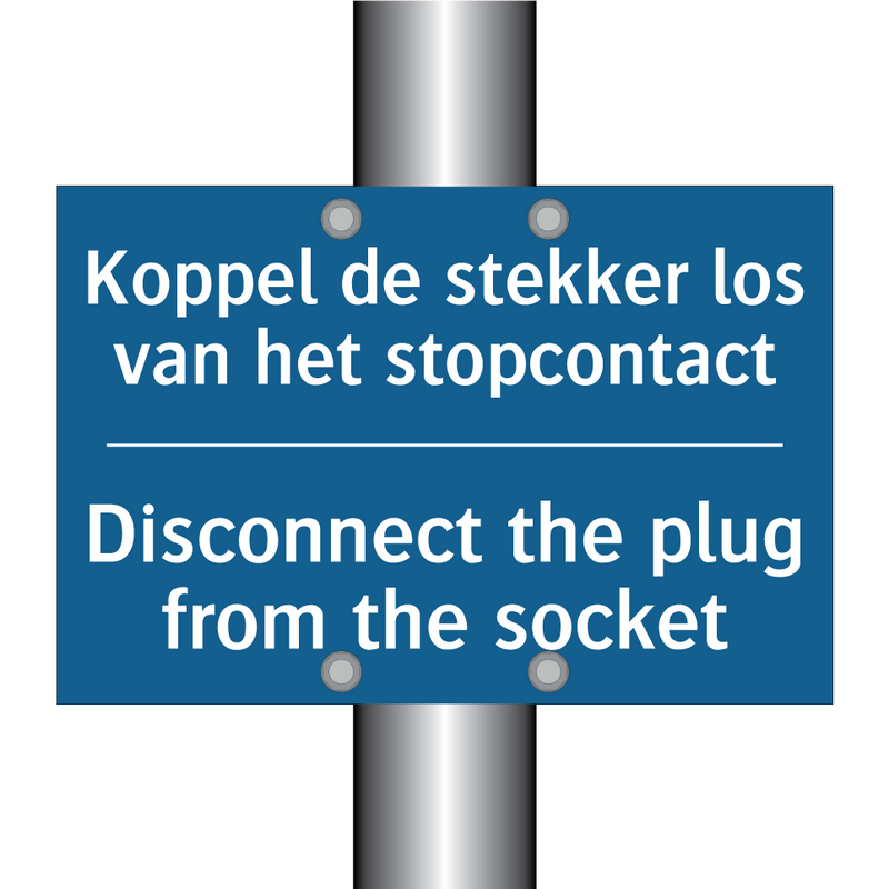 Koppel de stekker los van het /.../ - Disconnect the plug from the socket /.../