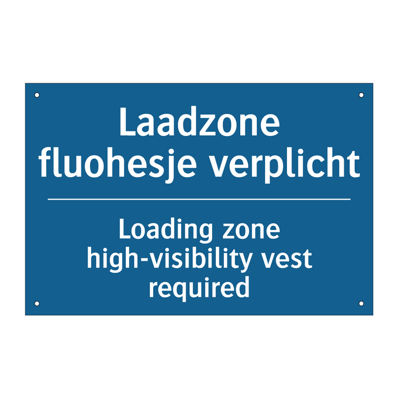 Laadzone fluohesje verplicht - Loading zone high-visibility vest /.../