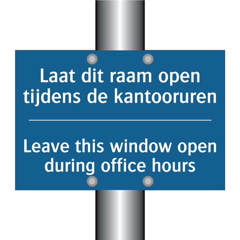 Laat dit raam open tijdens de /.../ - Leave this window open during /.../