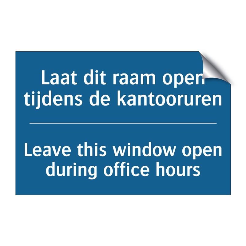 Laat dit raam open tijdens de /.../ - Leave this window open during /.../