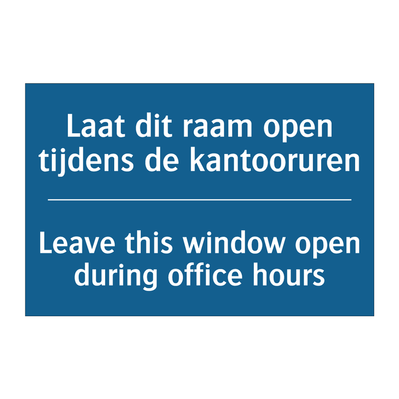 Laat dit raam open tijdens de /.../ - Leave this window open during /.../