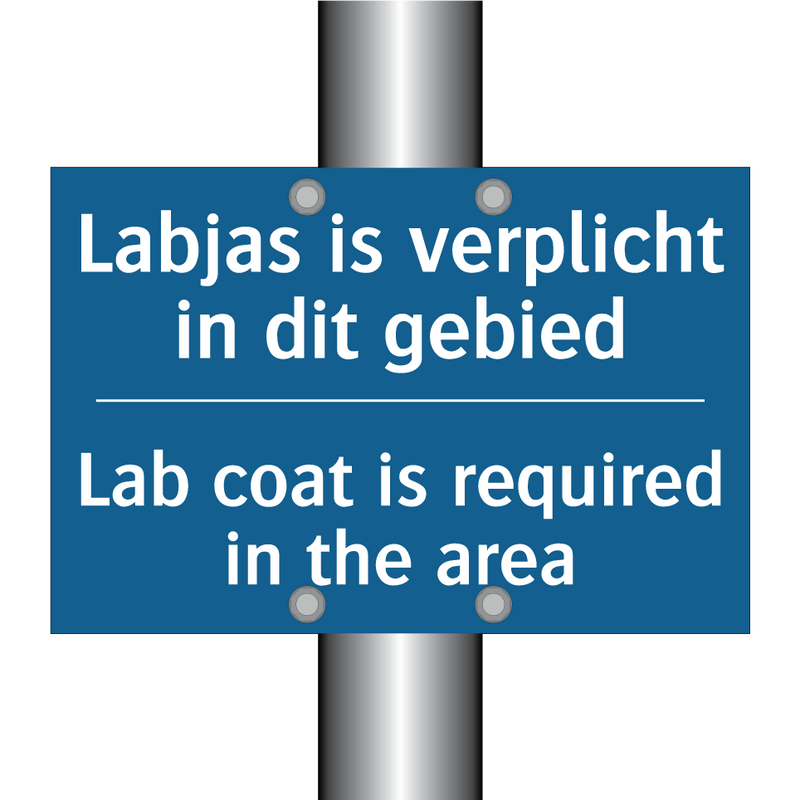 Labjas is verplicht in dit gebied /.../ - Lab coat is required in the area /.../