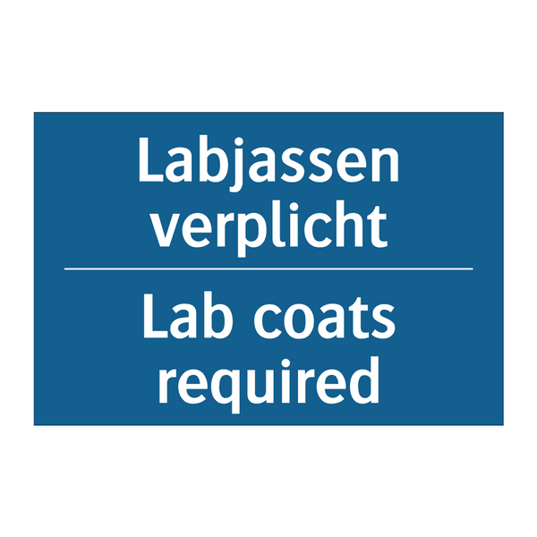 Labjassen verplicht - Lab coats required & Labjassen verplicht - Lab coats required