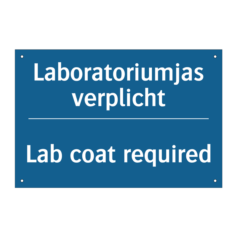 Laboratoriumjas verplicht - Lab coat required & Laboratoriumjas verplicht - Lab coat required