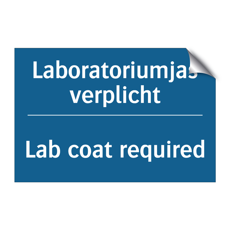 Laboratoriumjas verplicht - Lab coat required & Laboratoriumjas verplicht - Lab coat required