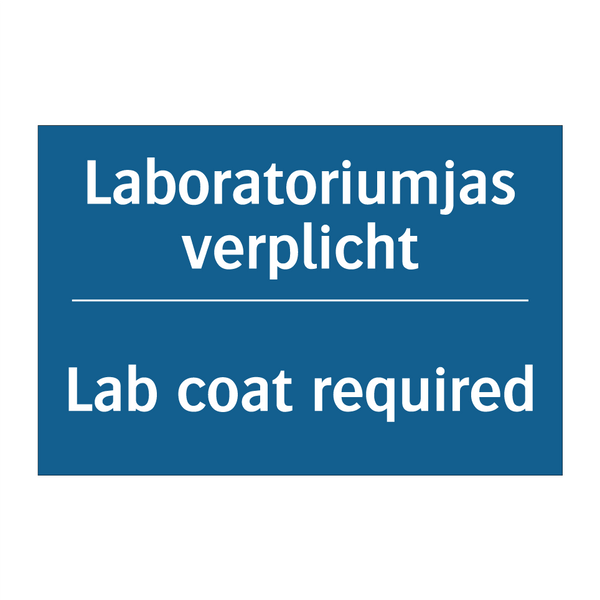 Laboratoriumjas verplicht - Lab coat required & Laboratoriumjas verplicht - Lab coat required