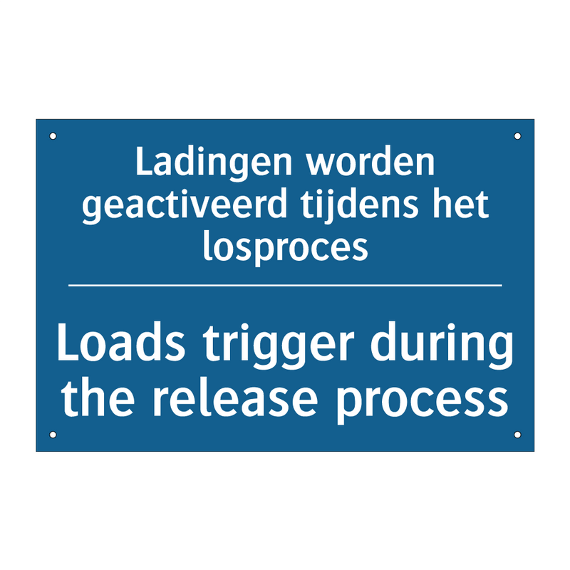 Ladingen worden geactiveerd tijdens /.../ - Loads trigger during the release /.../