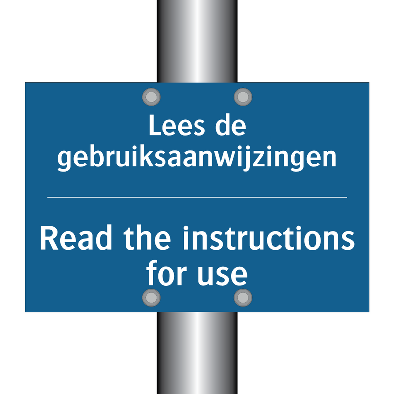 Lees de gebruiksaanwijzingen - Read the instructions for use