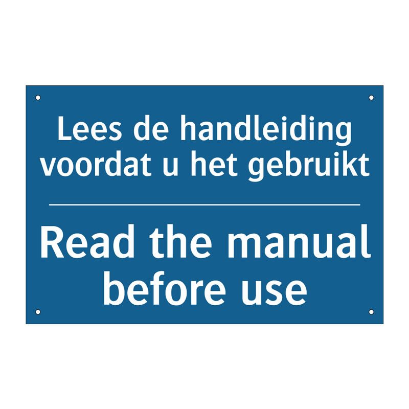 Lees de handleiding voordat u /.../ - Read the manual before use