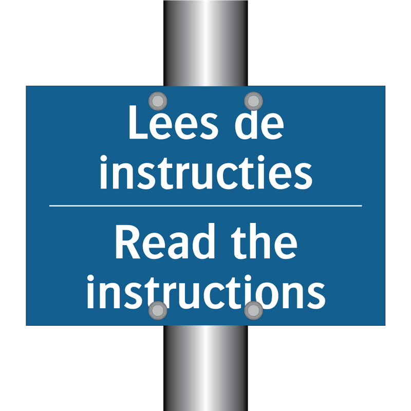 Lees de instructies - Read the instructions & Lees de instructies - Read the instructions