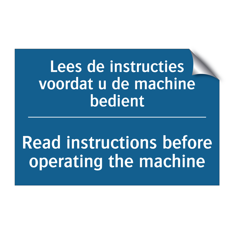 Lees de instructies voordat u /.../ - Read instructions before operating /.../