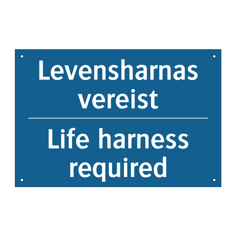 Levensharnas vereist - Life harness required & Levensharnas vereist - Life harness required