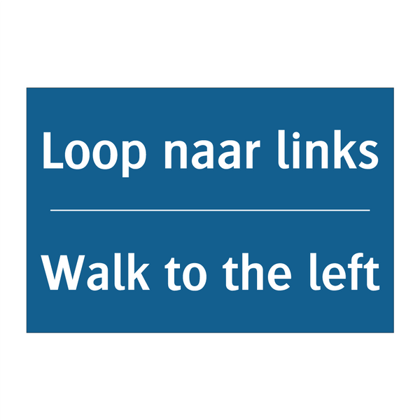 Loop naar links - Walk to the left & Loop naar links - Walk to the left