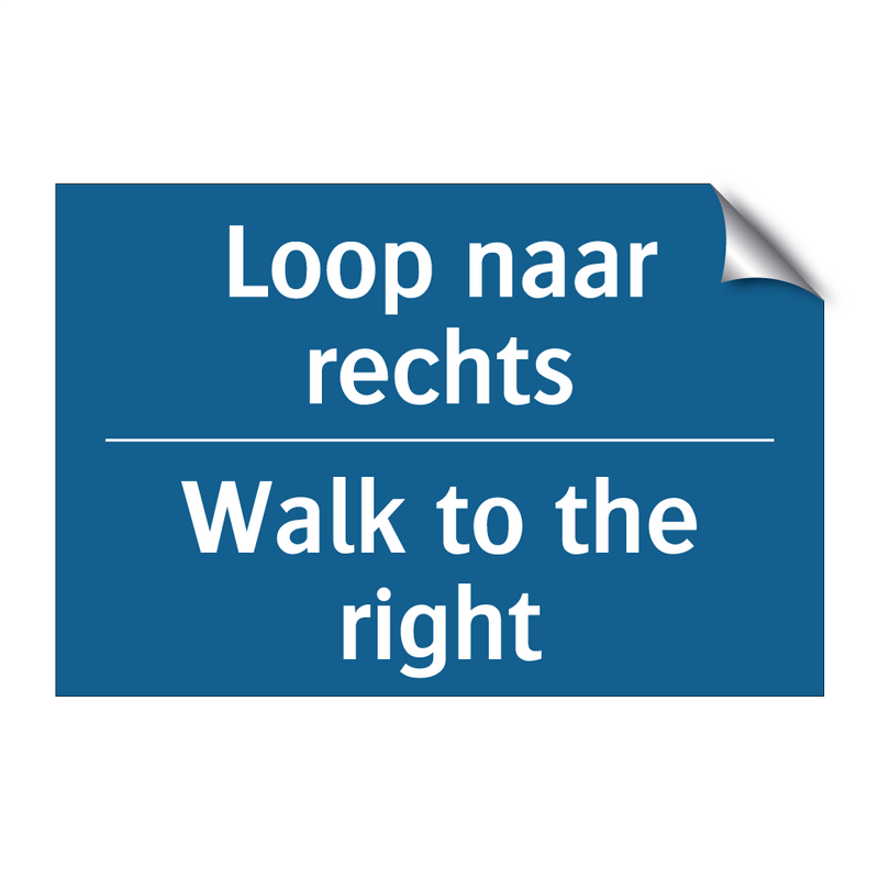 Loop naar rechts - Walk to the right & Loop naar rechts - Walk to the right