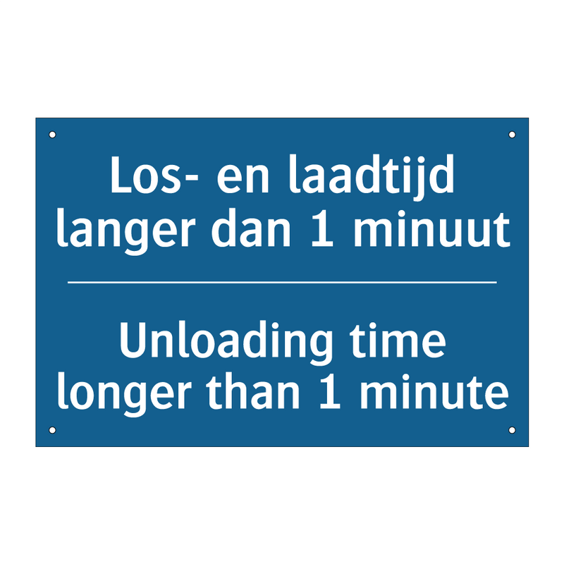 Los- en laadtijd langer dan 1 /.../ - Unloading time longer than 1 minute /.../