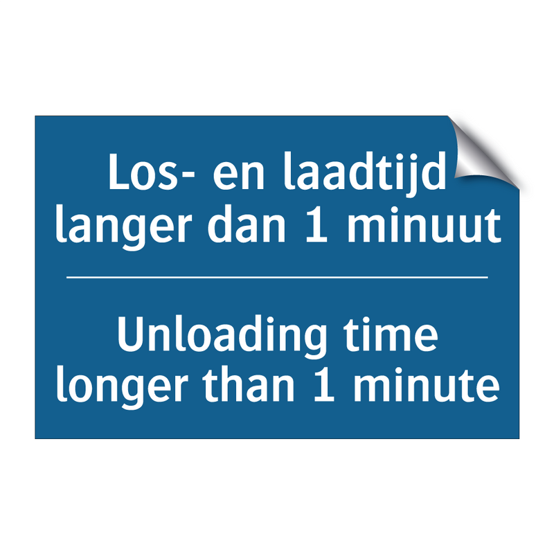 Los- en laadtijd langer dan 1 /.../ - Unloading time longer than 1 minute /.../