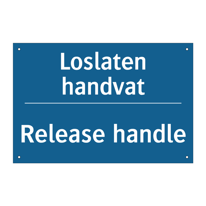 Loslaten handvat - Release handle & Loslaten handvat - Release handle