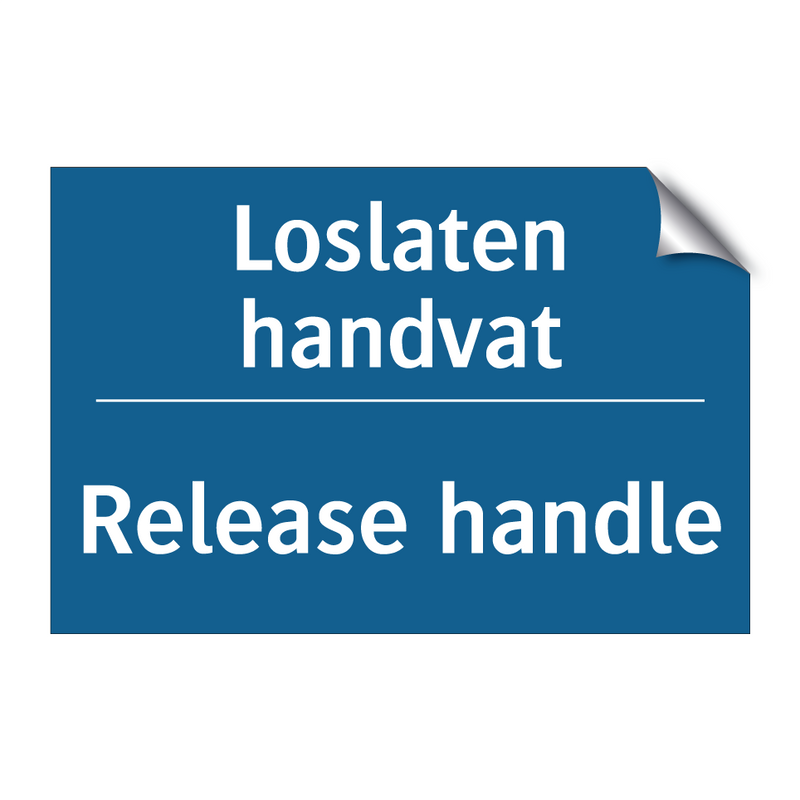 Loslaten handvat - Release handle & Loslaten handvat - Release handle