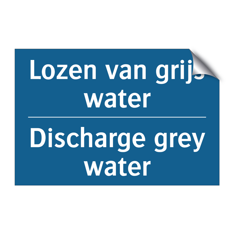 Lozen van grijs water - Discharge grey water & Lozen van grijs water - Discharge grey water