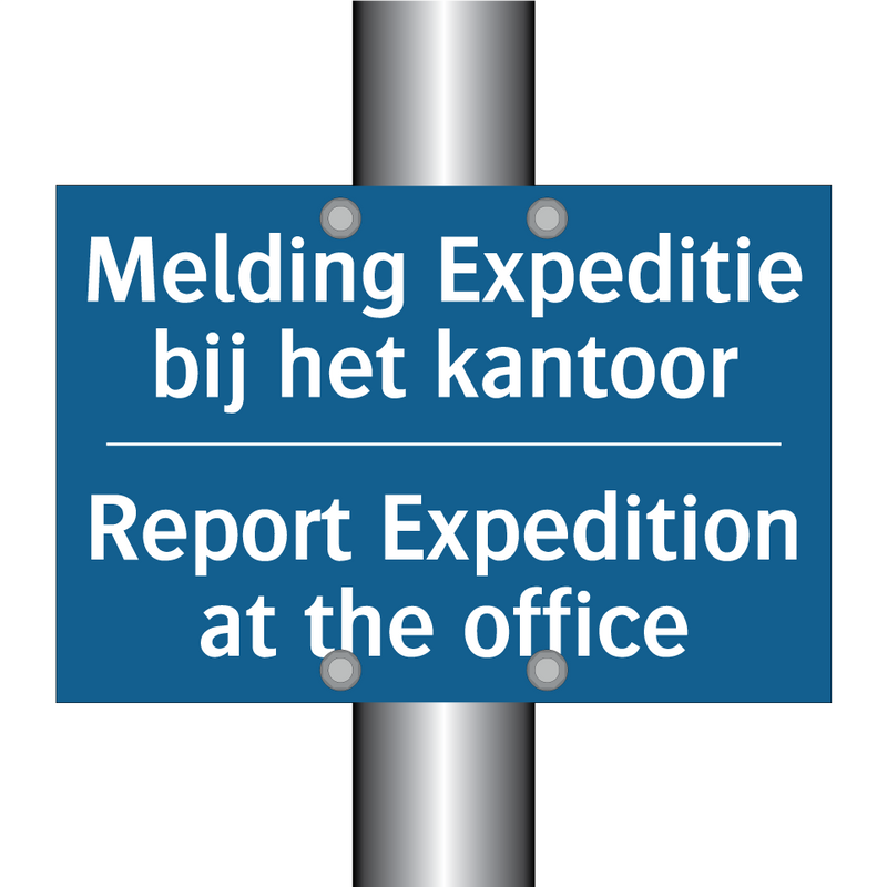 Melding Expeditie bij het kantoor /.../ - Report Expedition at the office /.../