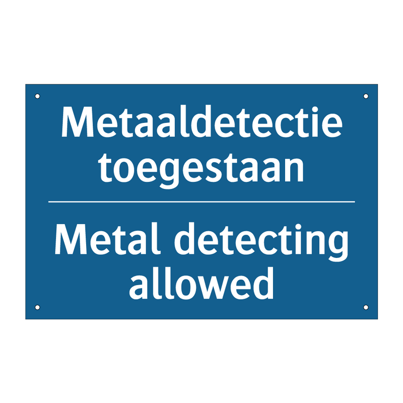 Metaaldetectie toegestaan - Metal detecting allowed