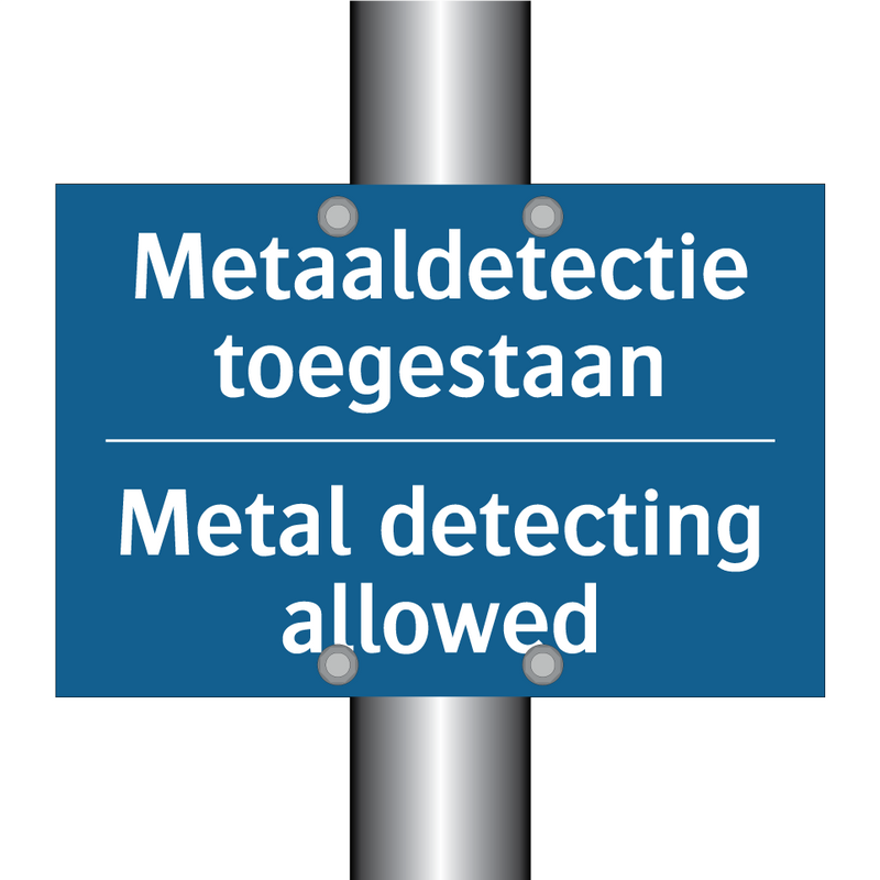 Metaaldetectie toegestaan - Metal detecting allowed