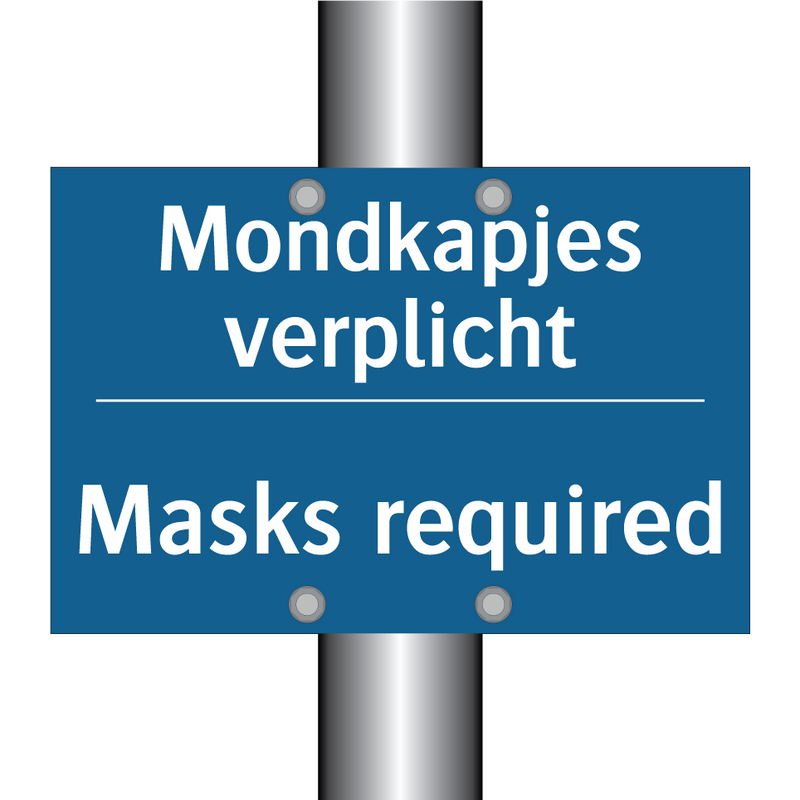 Mondkapjes verplicht - Masks required & Mondkapjes verplicht - Masks required