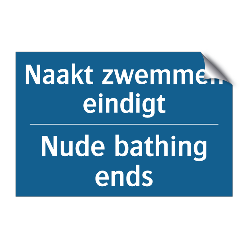 Naakt zwemmen eindigt - Nude bathing ends & Naakt zwemmen eindigt - Nude bathing ends