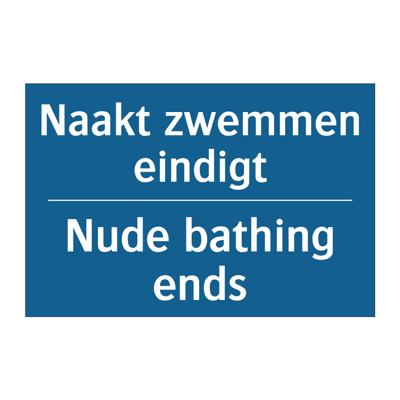 Naakt zwemmen eindigt - Nude bathing ends & Naakt zwemmen eindigt - Nude bathing ends