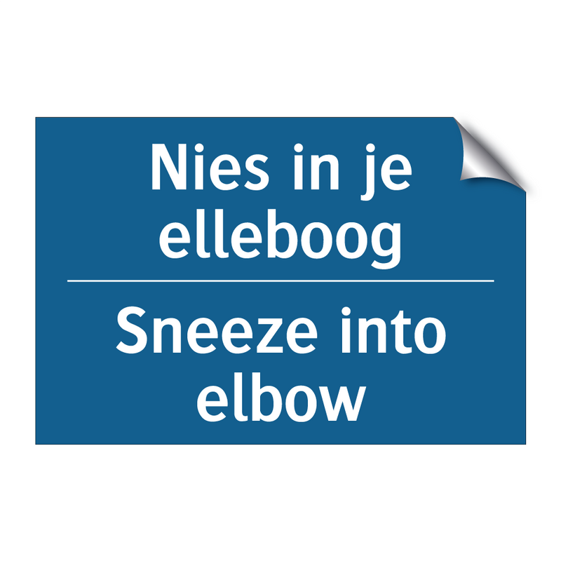 Nies in je elleboog - Sneeze into elbow & Nies in je elleboog - Sneeze into elbow