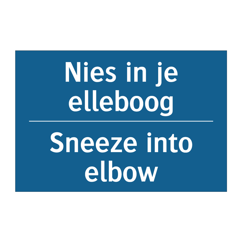 Nies in je elleboog - Sneeze into elbow & Nies in je elleboog - Sneeze into elbow