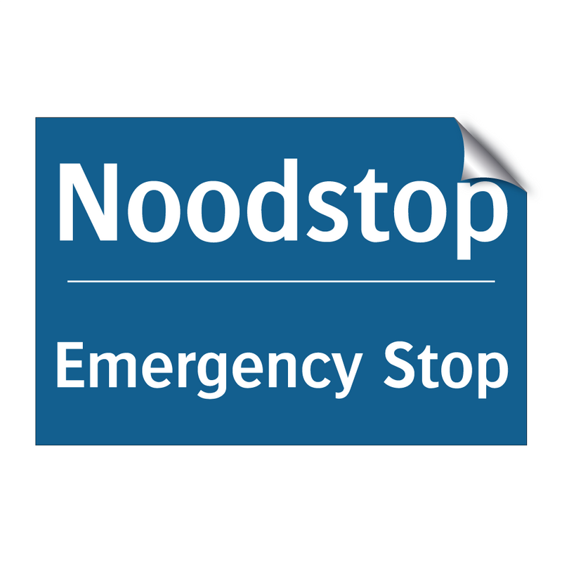 Noodstop - Emergency Stop & Noodstop - Emergency Stop & Noodstop - Emergency Stop