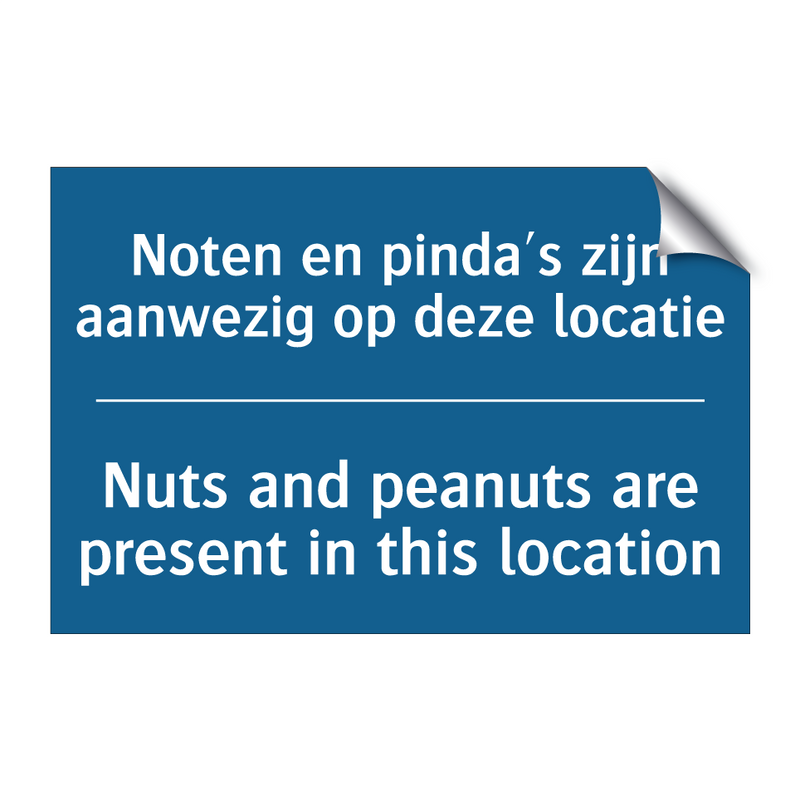 Noten en pinda's zijn aanwezig /.../ - Nuts and peanuts are present in /.../