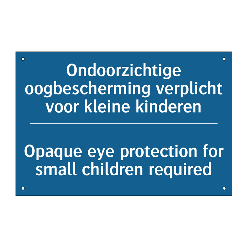 Ondoorzichtige oogbescherming /.../ - Opaque eye protection for small /.../