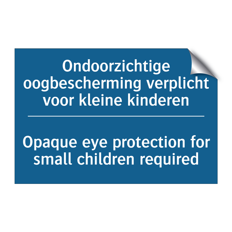 Ondoorzichtige oogbescherming /.../ - Opaque eye protection for small /.../