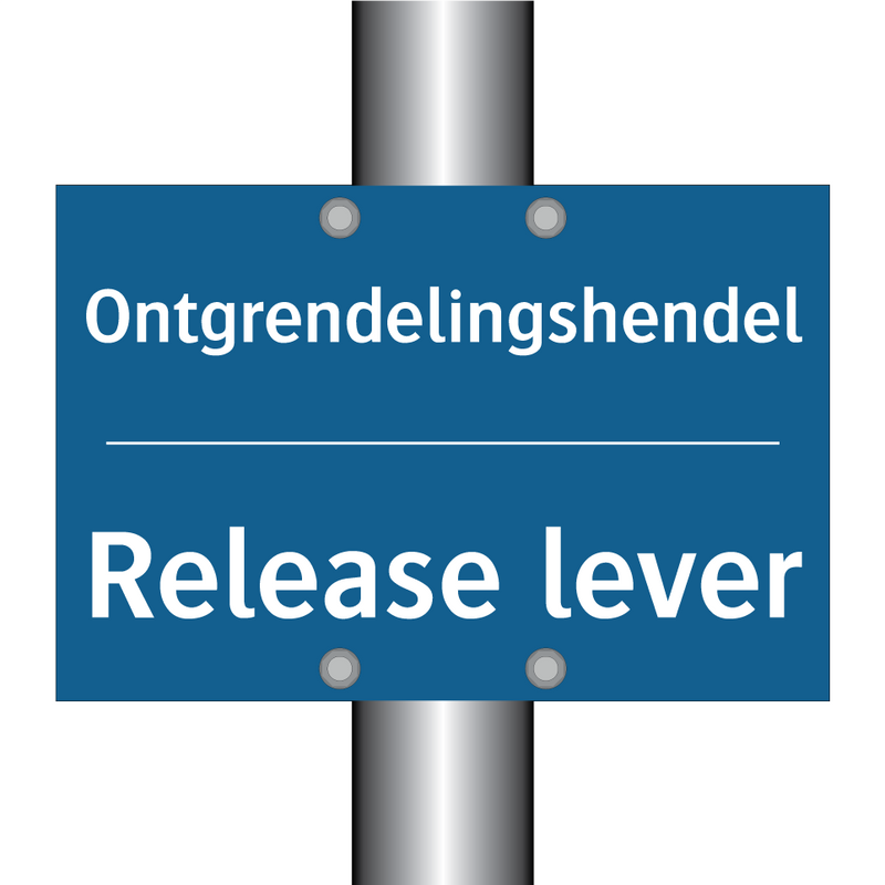 Ontgrendelingshendel - Release lever & Ontgrendelingshendel - Release lever