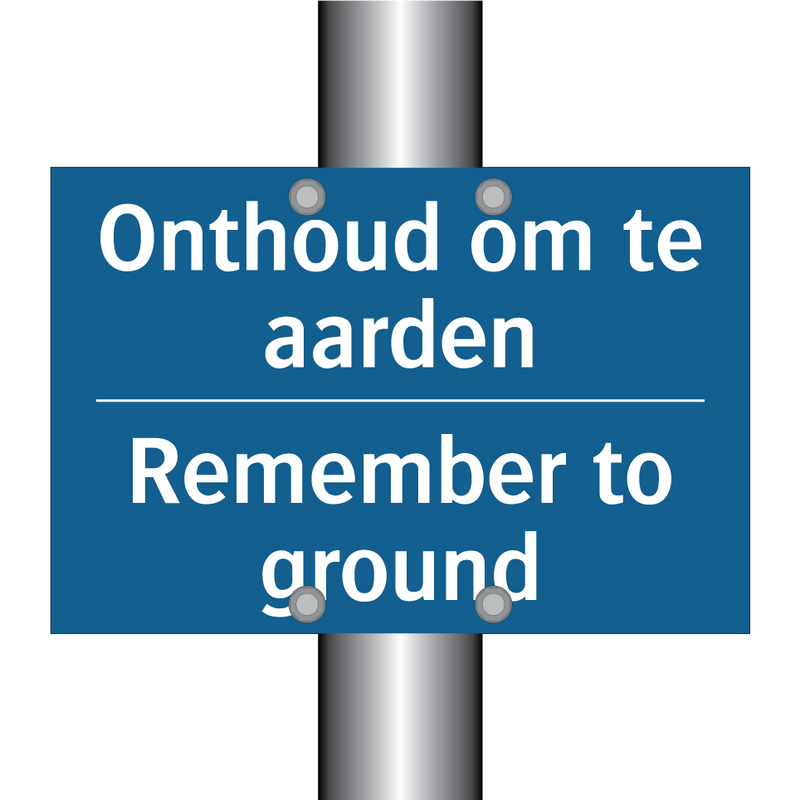 Onthoud om te aarden - Remember to ground & Onthoud om te aarden - Remember to ground