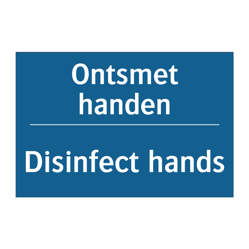 Ontsmet handen - Disinfect hands & Ontsmet handen - Disinfect hands