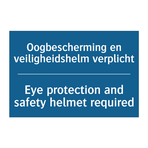 Oogbescherming en veiligheidshelm /.../ - Eye protection and safety helmet /.../