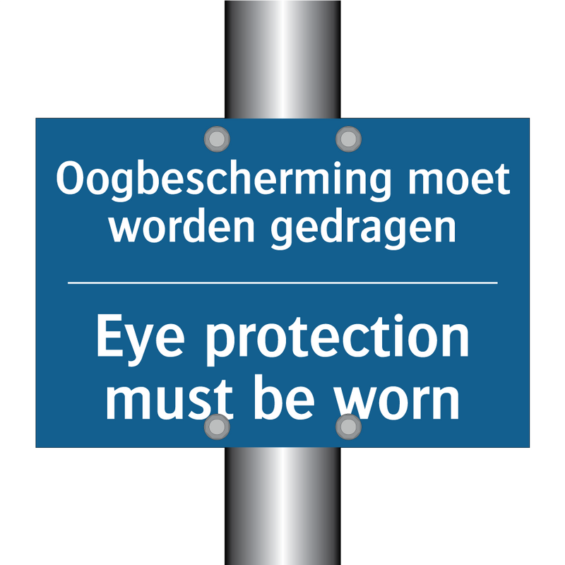 Oogbescherming moet worden gedragen /.../ - Eye protection must be worn