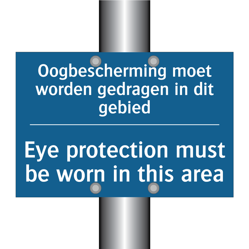 Oogbescherming moet worden gedragen /.../ - Eye protection must be worn in /.../